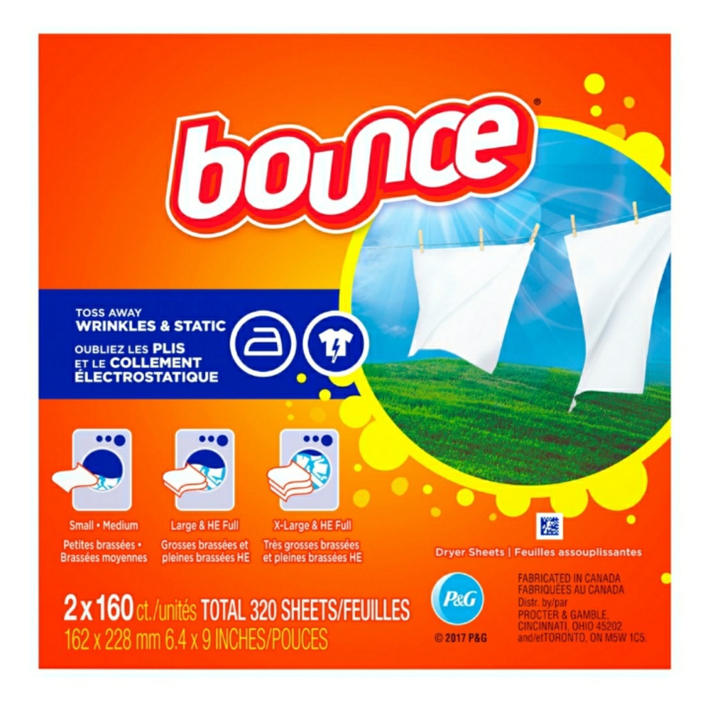 Bounce dryer sheets